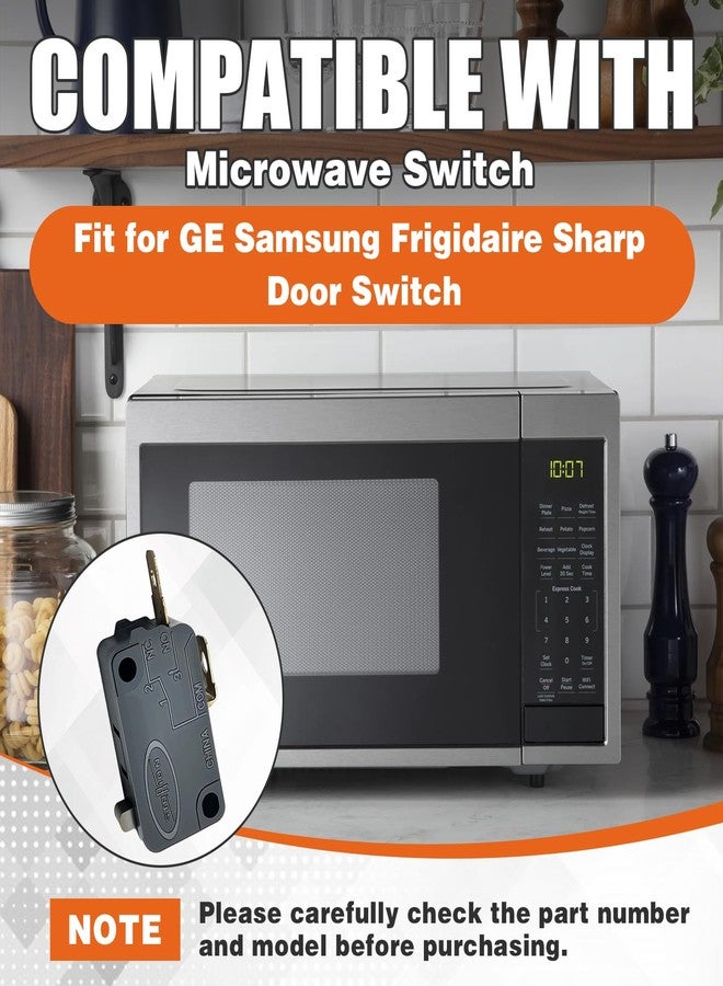 wfsulee 2 Pack V-5230Q Microwave Switch (Normally Open) Compatible with GE Samsung Frigidaire Sharp Door Switch,Replace for GSM-V1603A2 WB24X829 WB24X830 5304464099 WB24X10180 28QBP0497 - Image 3